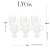 Cj 6 Taças Vidro Sodo-Cálcico p/cappuccino c/pé 114ml - LYOR - Arte e Aroma - Presentes e Decorações