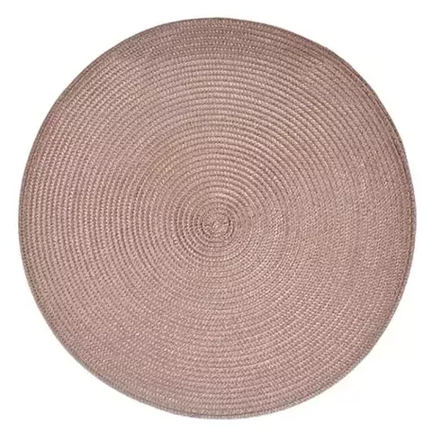 LUGAR AMERICANO PLASTICO REDONDO ESPIRAL 38CM TAUPE.