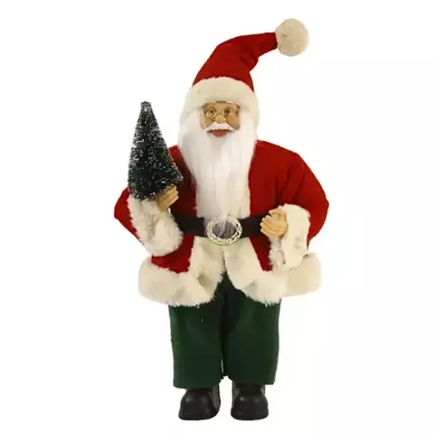Papai Noel Em Pé Vermelho e Verde 30cm Florarte.