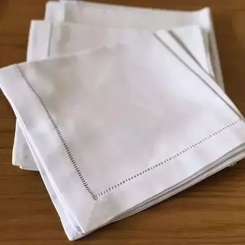 Guardanapo Linho Rústico Branco.