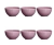 6 Bowls Cor Malva 350ml Alleanza
