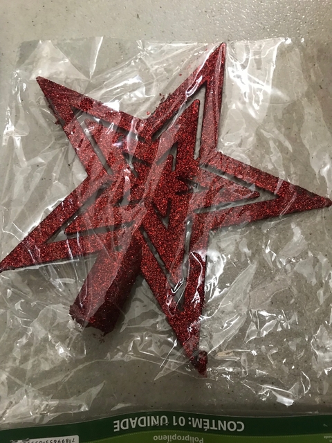 PONTEIRA ESTRELA VAZADA GLITER