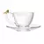 Cj 4 Xicaras De Cha Com Pires Golden Bird 180ml Cristal Ecologico na internet