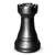 Peça de Xadrez Torre em Cerâmica Preto Fosco - comprar online