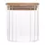 Porta mantimento c/ tampa de bambu canelado 200 ml Wolff.