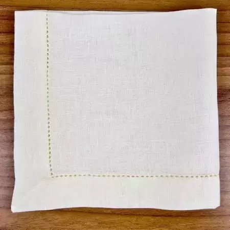 Guardanapo Linho Com Ponto Ajour Off White