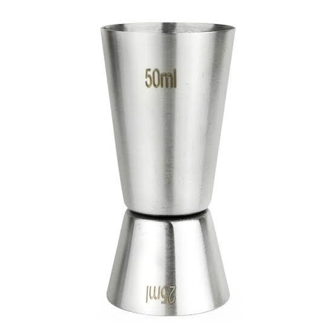 Dosador Duplo Inox Para Drinks Bebidas Medidor 25/50 ml