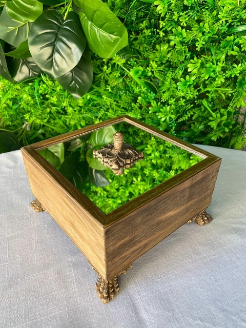 CAIXA TAMPA ESPELHO QUADRADA 15X15X9 PINUS LUXO