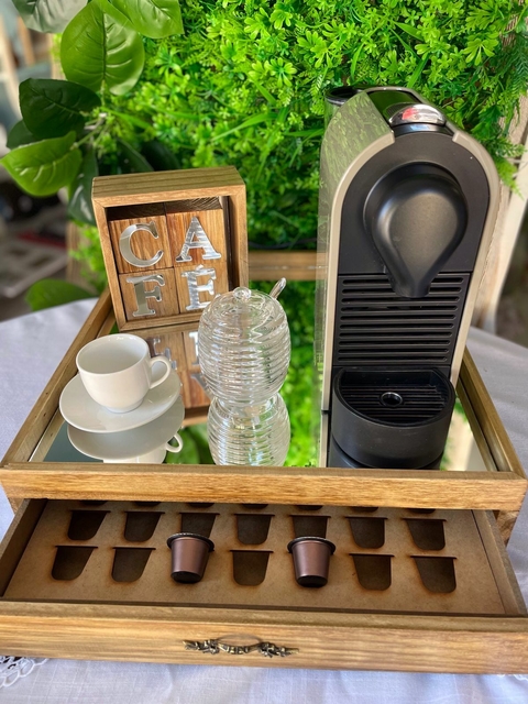 BANDEJA CAIXA PARA MAQUINA E CAPSULAS NESPRESSO