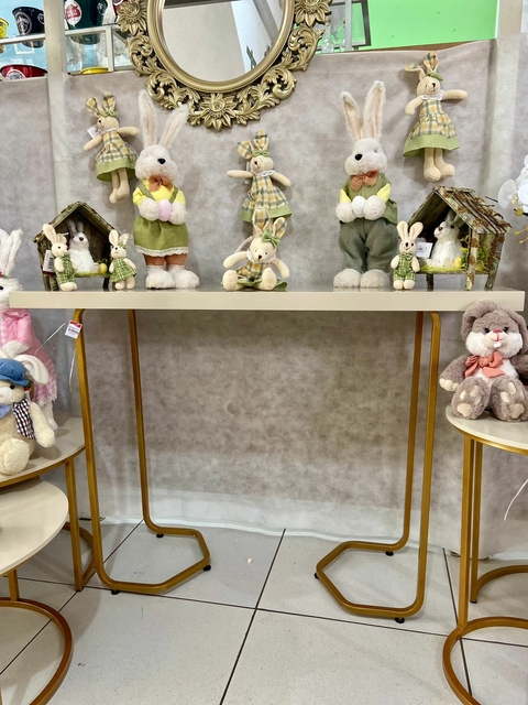 APARADOR VINTAGE C/MDF DOURADO/OFF WHITE