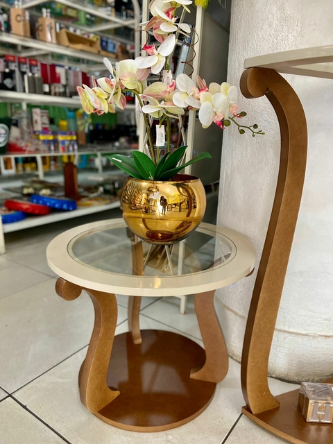 MESA CENTRO ROMANA OFF C/VIDRO 46X40