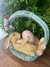 Coelho Decorativo Resina na Cesta. - comprar online