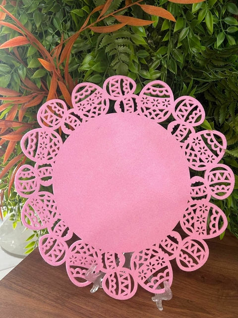 Lugar americano Borda Ovo Rosa.