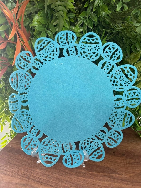 Lugar americano Borda Ovo Azul.