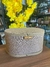 Caixa oval MDF detalhe lona P.
