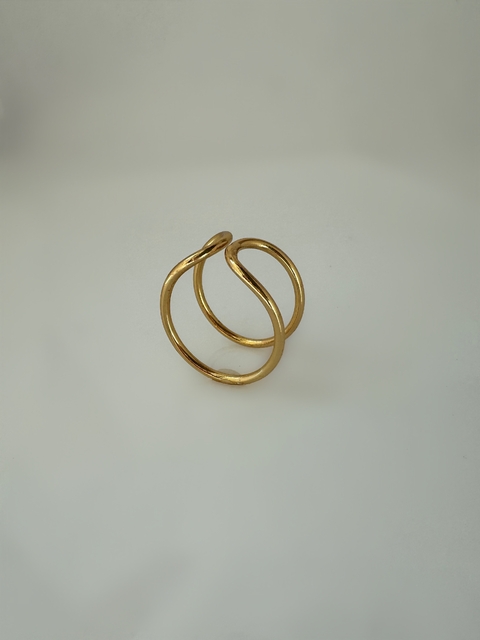 Anel largo fio vazado