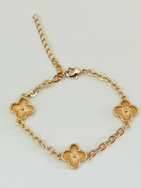 Pulseira 3 trevos lisos