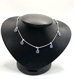 Choker olho grego pendurado