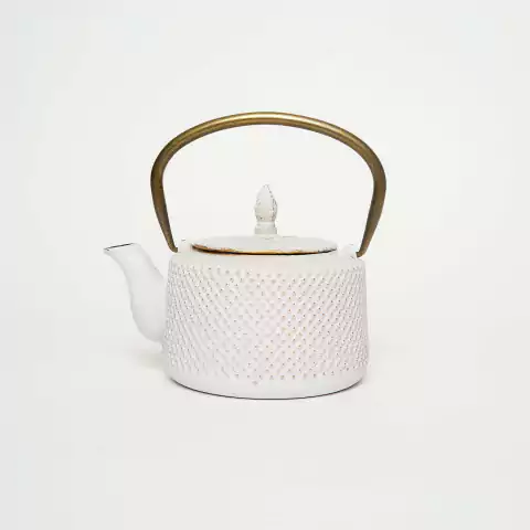 Tetera de Hierro Blanca Familiar - comprar online