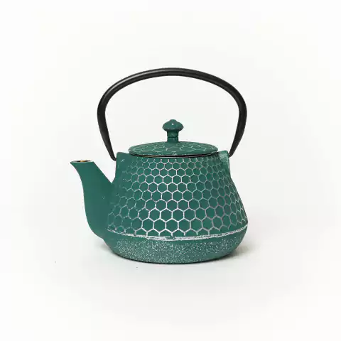 Tetera de Hierro Panal Verde