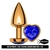 PLUG ANAL CORAÇÃO UNIQUE GOLD – AZUL