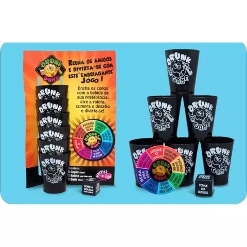 DRUNK GAME JOGO EMBRIAGANTE DIVERSÃO AO CUBO