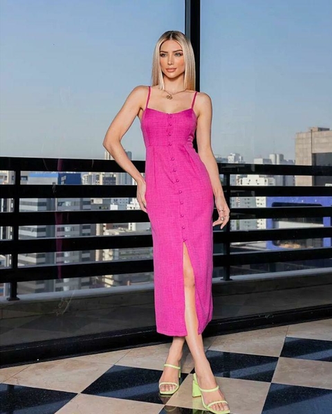 Vestido midi de alcinha