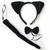 Kit 3 Pçs Gatinha Tiara Gravata Rabo Fantasia Cosplay - comprar online