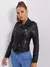 Campera Eco Cuero con cinto - comprar online