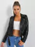 Campera Eco Cuero con cinto en internet