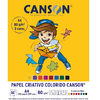 BLOCO CANSON FOLHA COLORIDA 8CORES 32FLS 80G