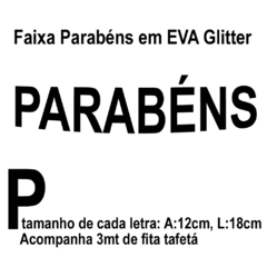 FAIXA PARABÉNS EVA GLITTER