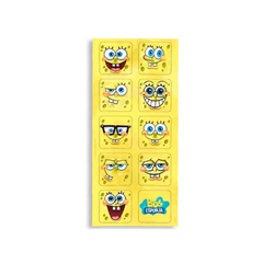 ADESIVO QUADRADO BOB ESPONJA C/3 CARTELAS REGINA FESTAS