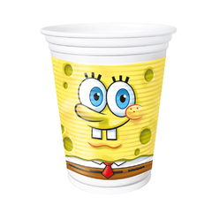 COPO PLÁSTICO BOB ESPONJA C/8 180ml REGINA FESTAS