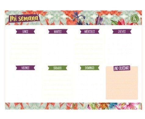 PLANNER SEMANAL - 50 HJS - RYPRODUCTOS -