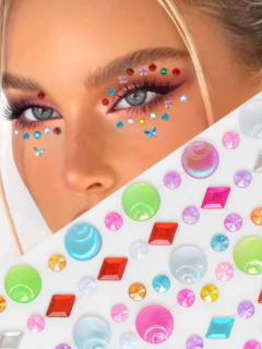 Cartela de Adesivos Pedraria de Strass