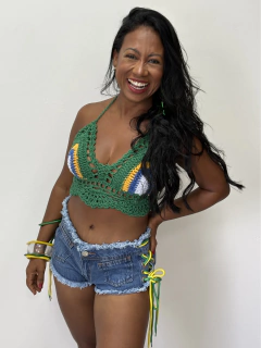 Cropped Top Crochê Brasil