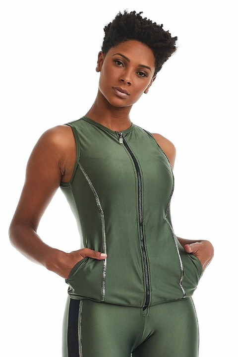 005.032 Colete Silver Verde Musgo