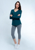 01348 Blusa Alongada Manga Longa Essencial Verde - Manu Fit - Os Melhores Produtos ao seu Alcance