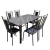 CJ MESA 6C SERRA TUBOS BELGICA NEW GRANITO 140X75 PRIMAVERA PRETO/PRATA PRETO MARTELADO