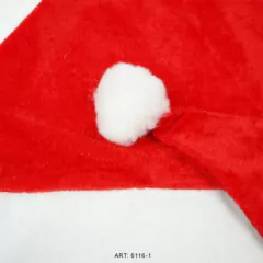 GORRO NAVIDAD ROJO LISO GAMUZADO - 6116-1 - comprar online