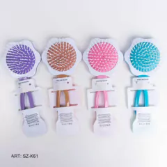 CEPILLO DE PELO FORMA HEXAGONAL CON MANGO - SZ-K61