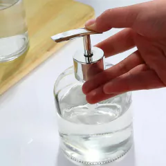 DISPENSER BOMBU VIDRIO TRANSPARENTE 400ML - B4621 en internet