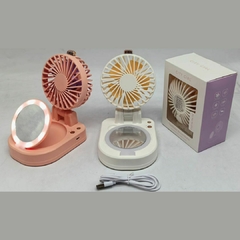 VENTILADOR DE ESCRITORIO C/LUZ Y ESPEJO - YC-035