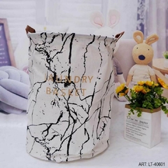 CESTO/CANASTO P/ROPA ESTAMPADO MARMOL 35X43CM - LT-40601 en internet