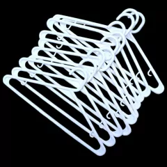PERCHA PLASTICA BLANCA/NEGRO X10 UNIDADES - EP-309