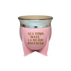 MATE ACERO GRABADO CON BOMBILLA DIA DE MADRE - CAM01/20279MA