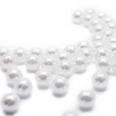 PERLAS Plasticas BLANCAS Perladas - tienda online