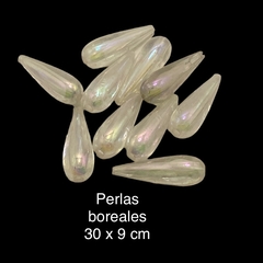 Perlas Gota. Blancas perladas y colores. - Verde Manzana