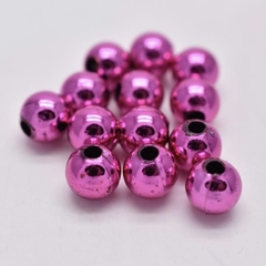 Perlas plasticas. Redondas Metalizadas - tienda online